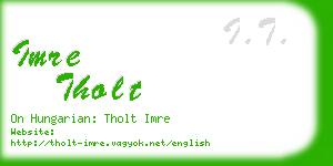 imre tholt business card